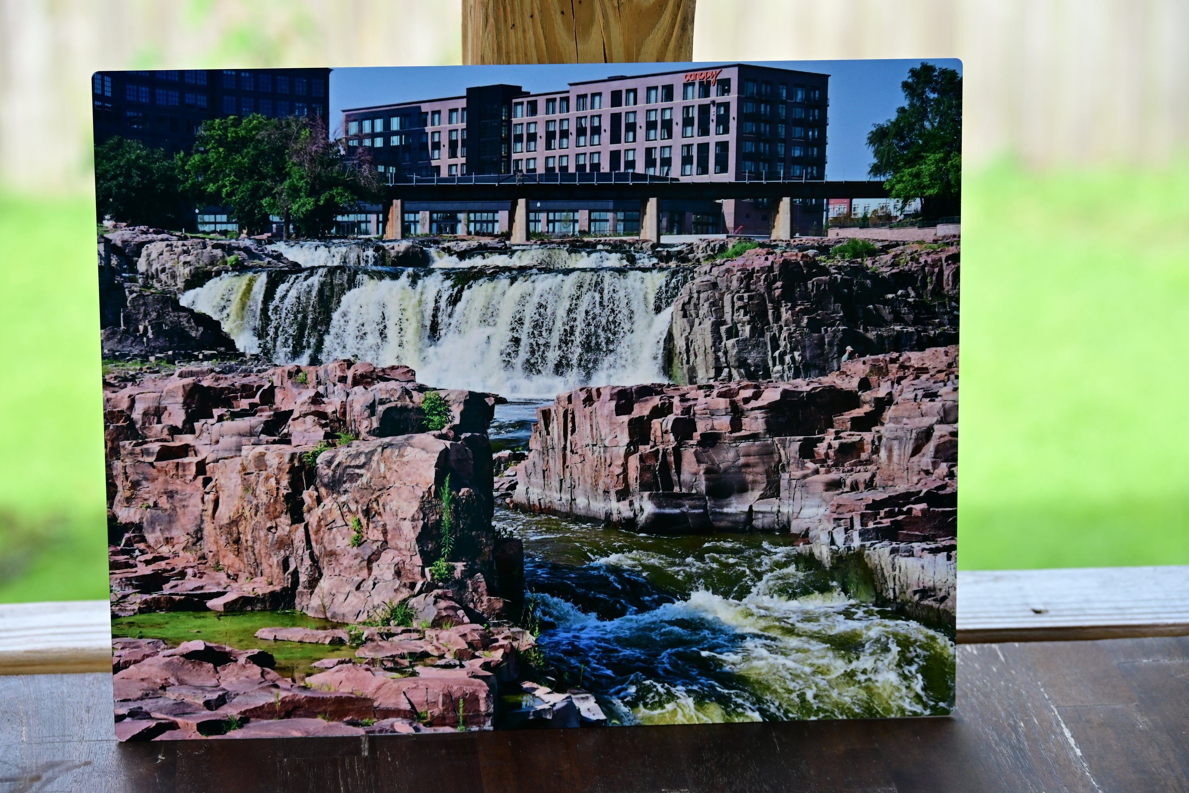 METAL PRINT OF THE FALLS AT SIOUX FALLS, SD.