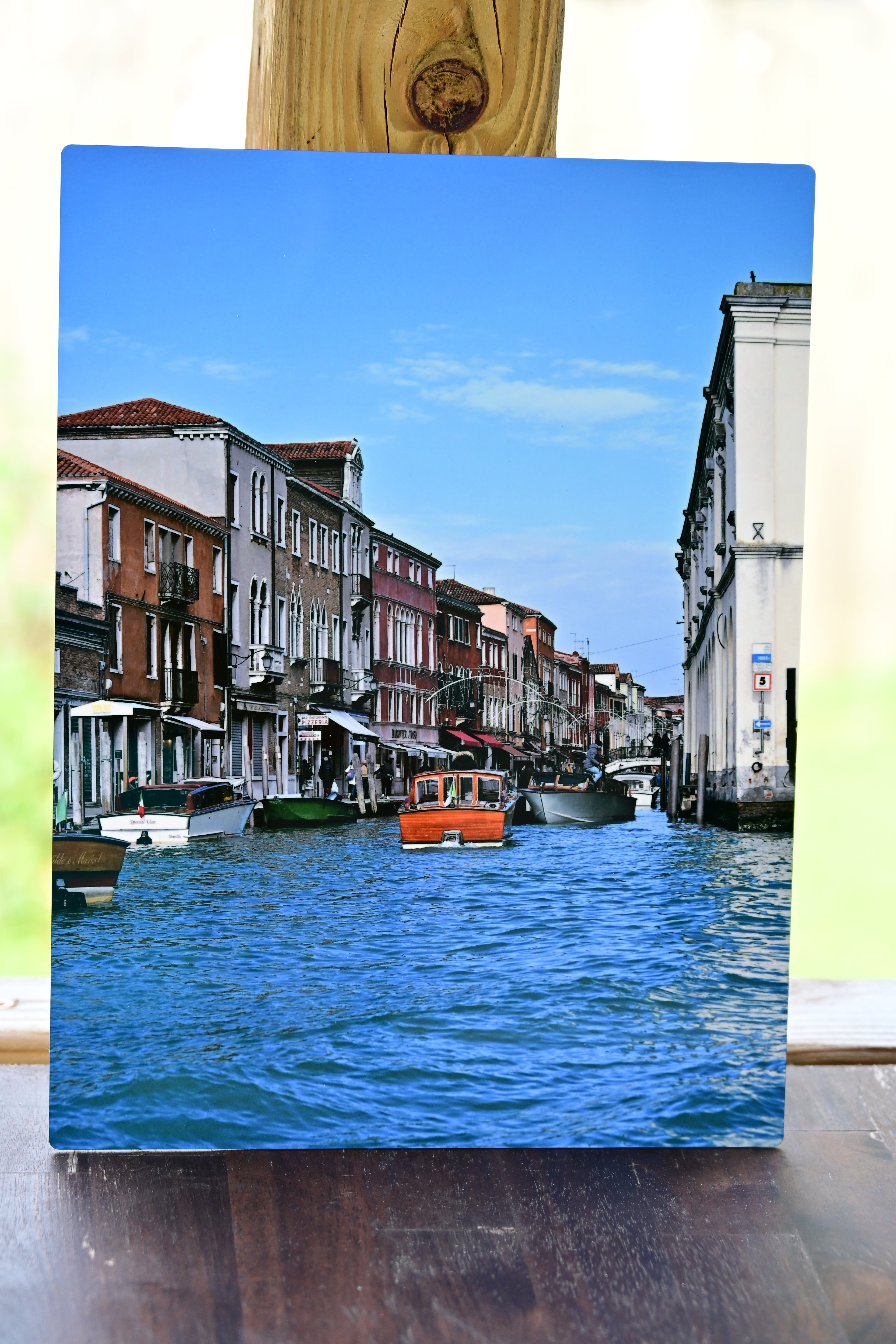 METAL PRINT OF MURANO ITALY CANAL
